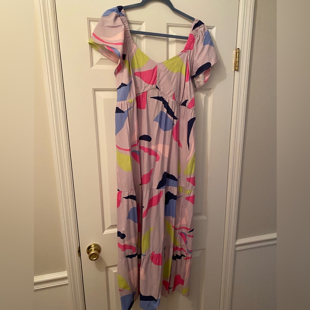 EUC pink maternity maxi dress